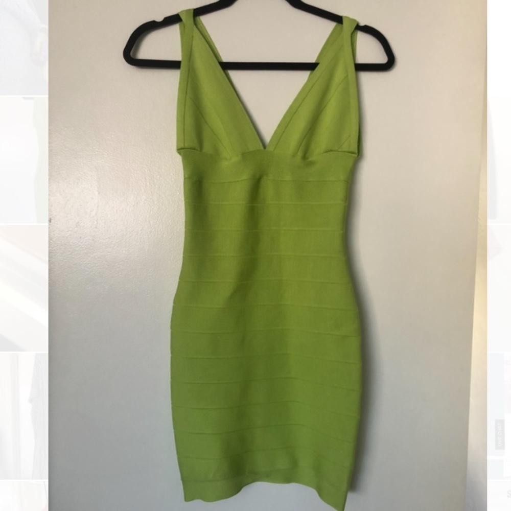 Neon green bandage dress